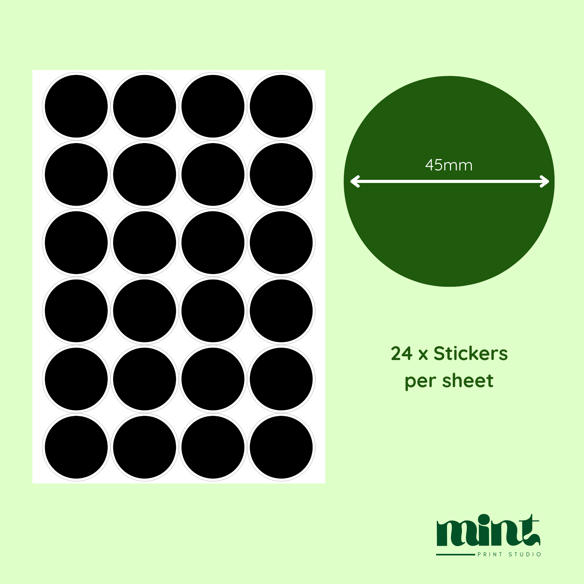 Circle Stickers Sheet | Vinyl