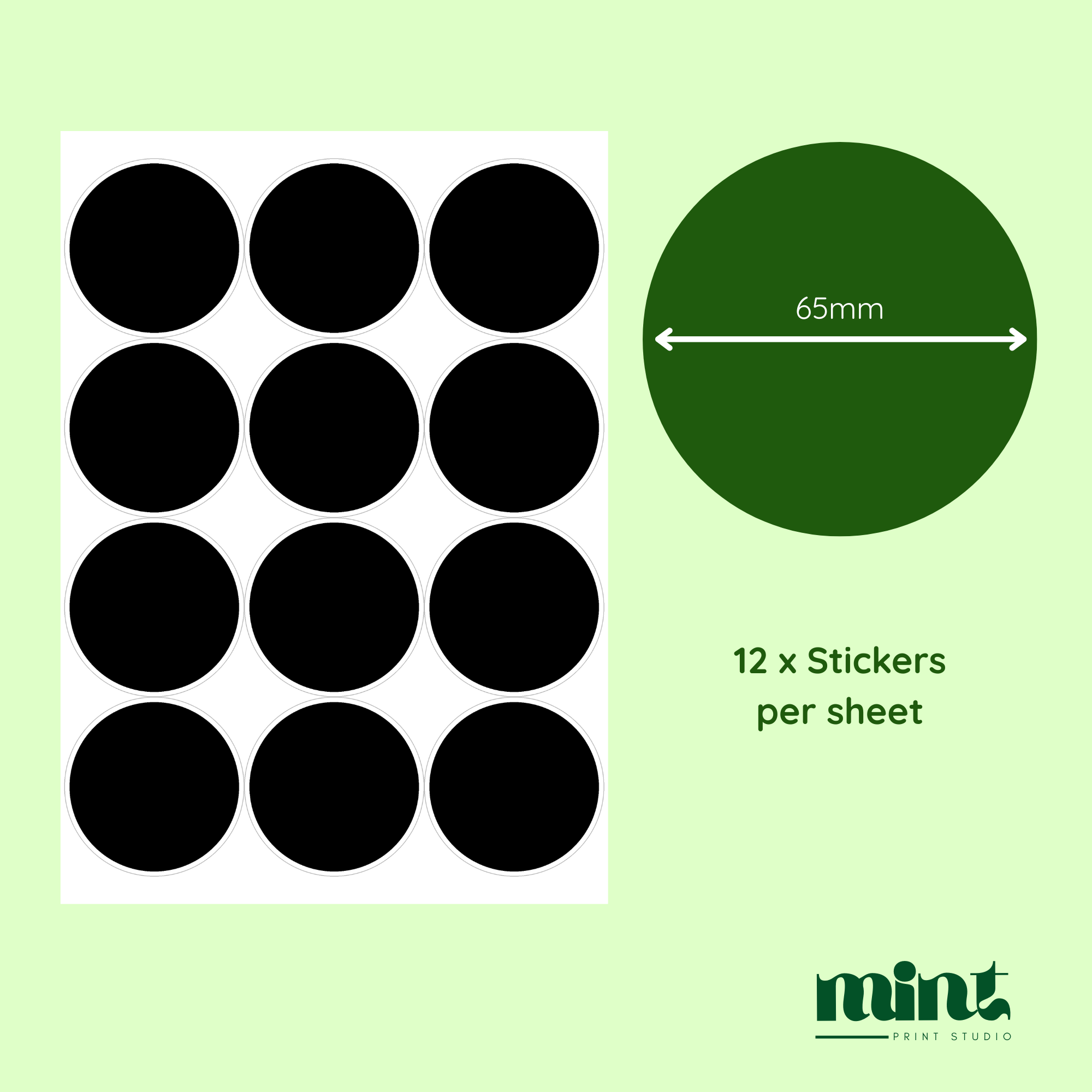 Circle Stickers Sheet | Vinyl