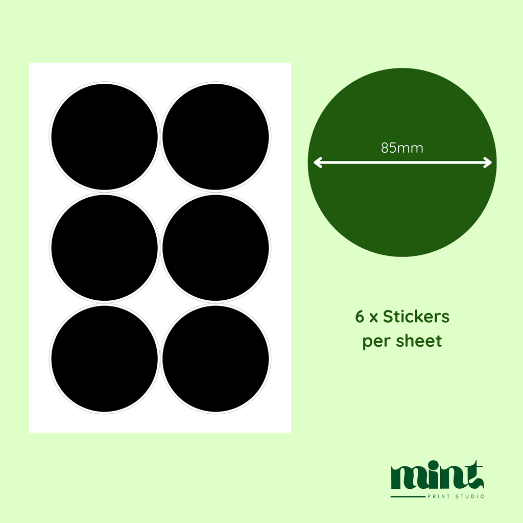 Circle Stickers Sheet | Vinyl