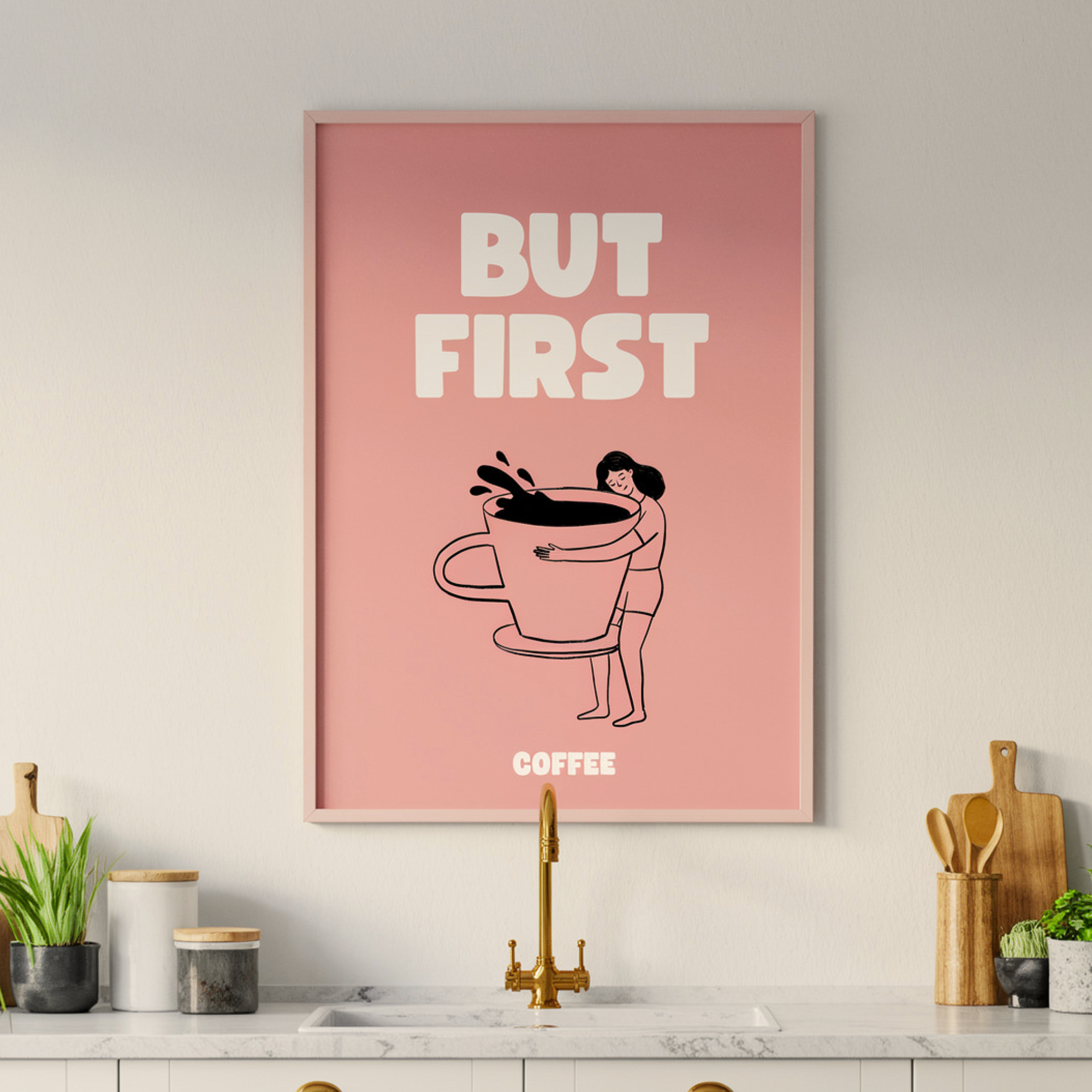 "But First - Coffee" | Kitchen Wall Poster