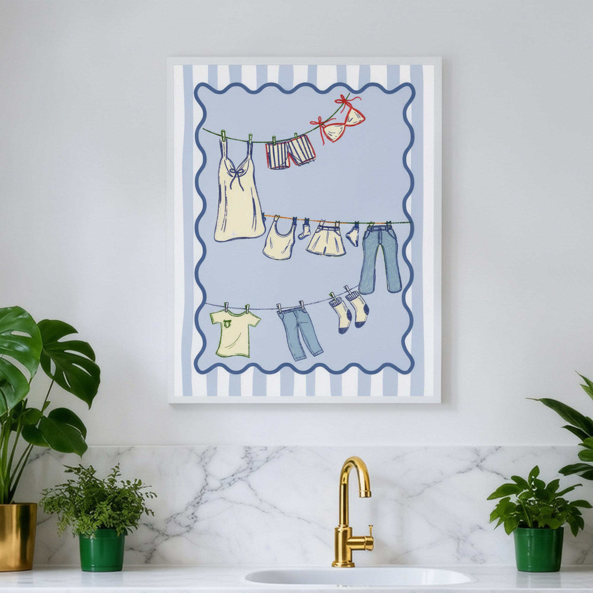 Laundry Washing Line | Wall Poster