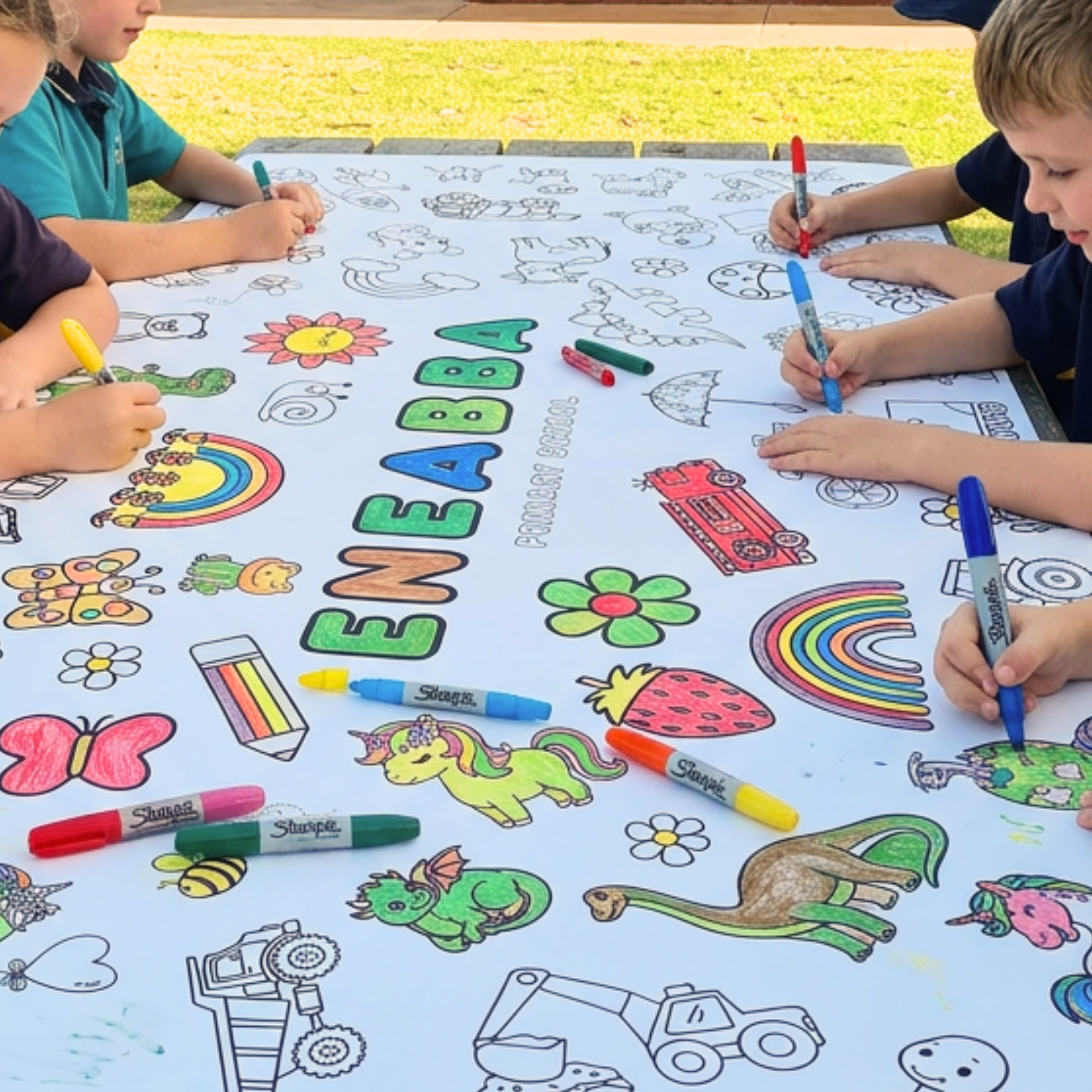 Custom School Large Colouring & Craft Print