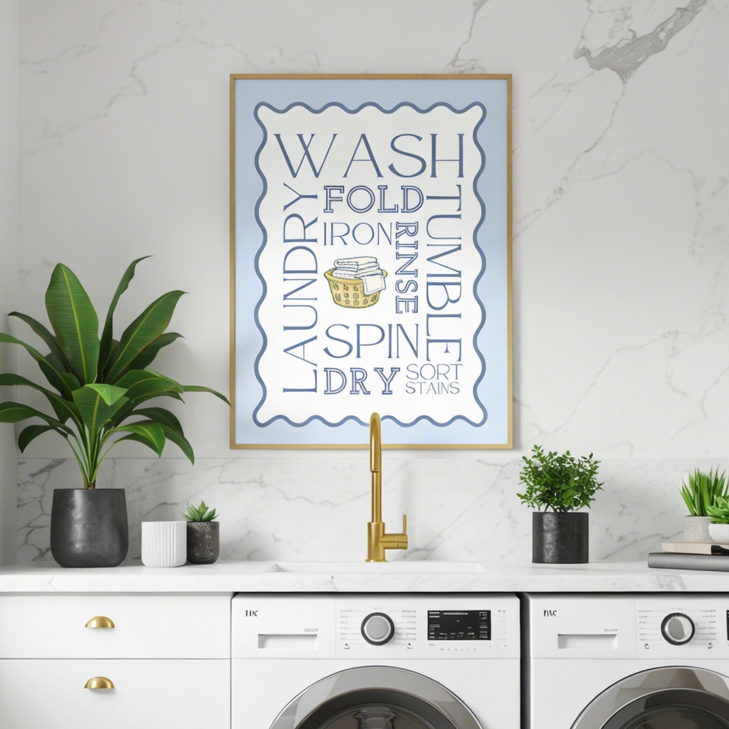 Laundry Mixed Typography | Wall Poster