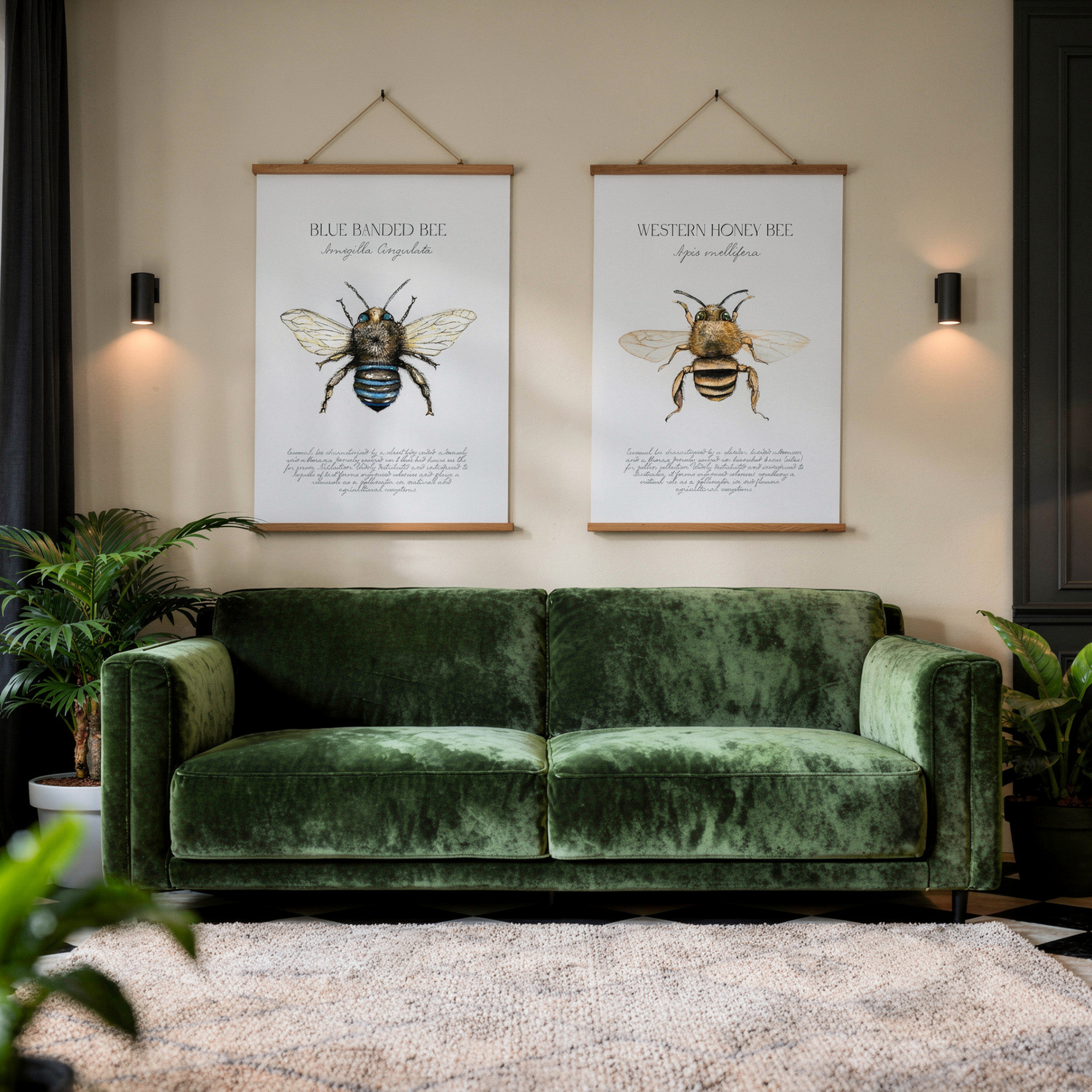 Blue Banded Bee | Wall Art Print