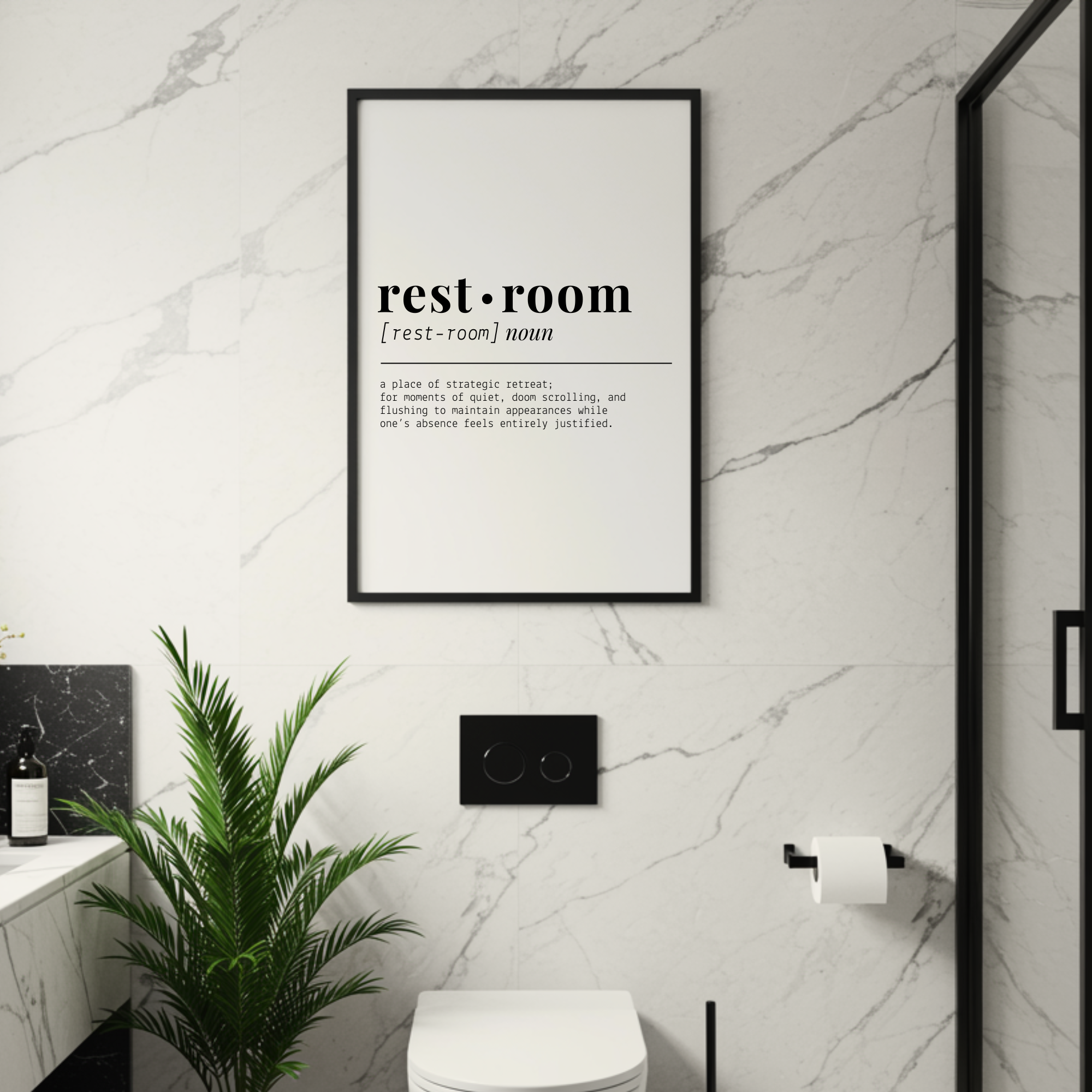 "Rest-Room" | Bathroom Wall Poster