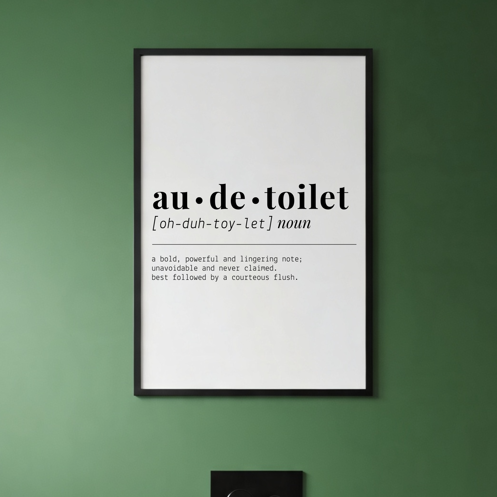 "Au de Toilet" | Bathroom Wall Poster