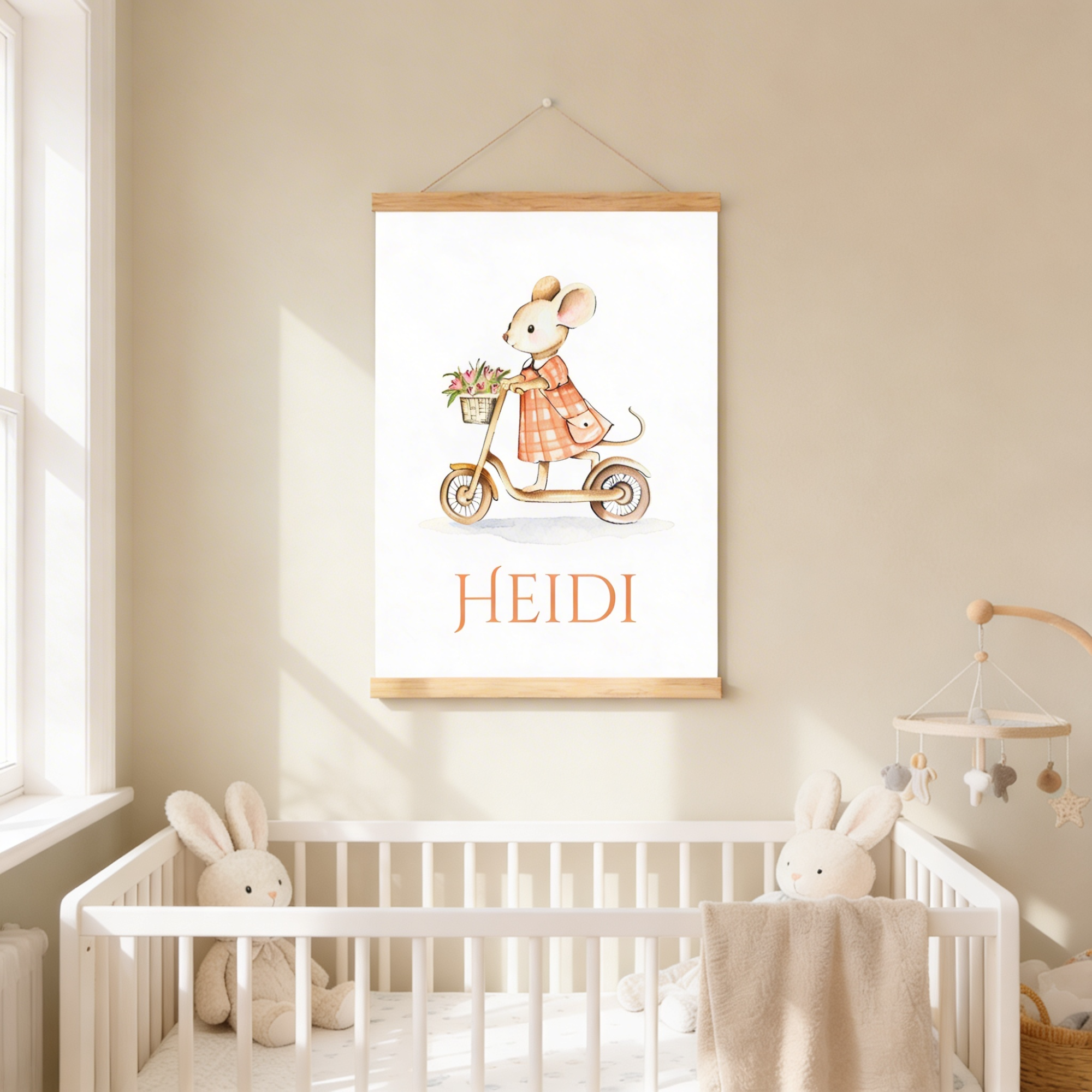 Mouse on Scooter | Wall Art Print