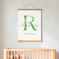 Watercolour Initial & Full Name | Custom Name Print