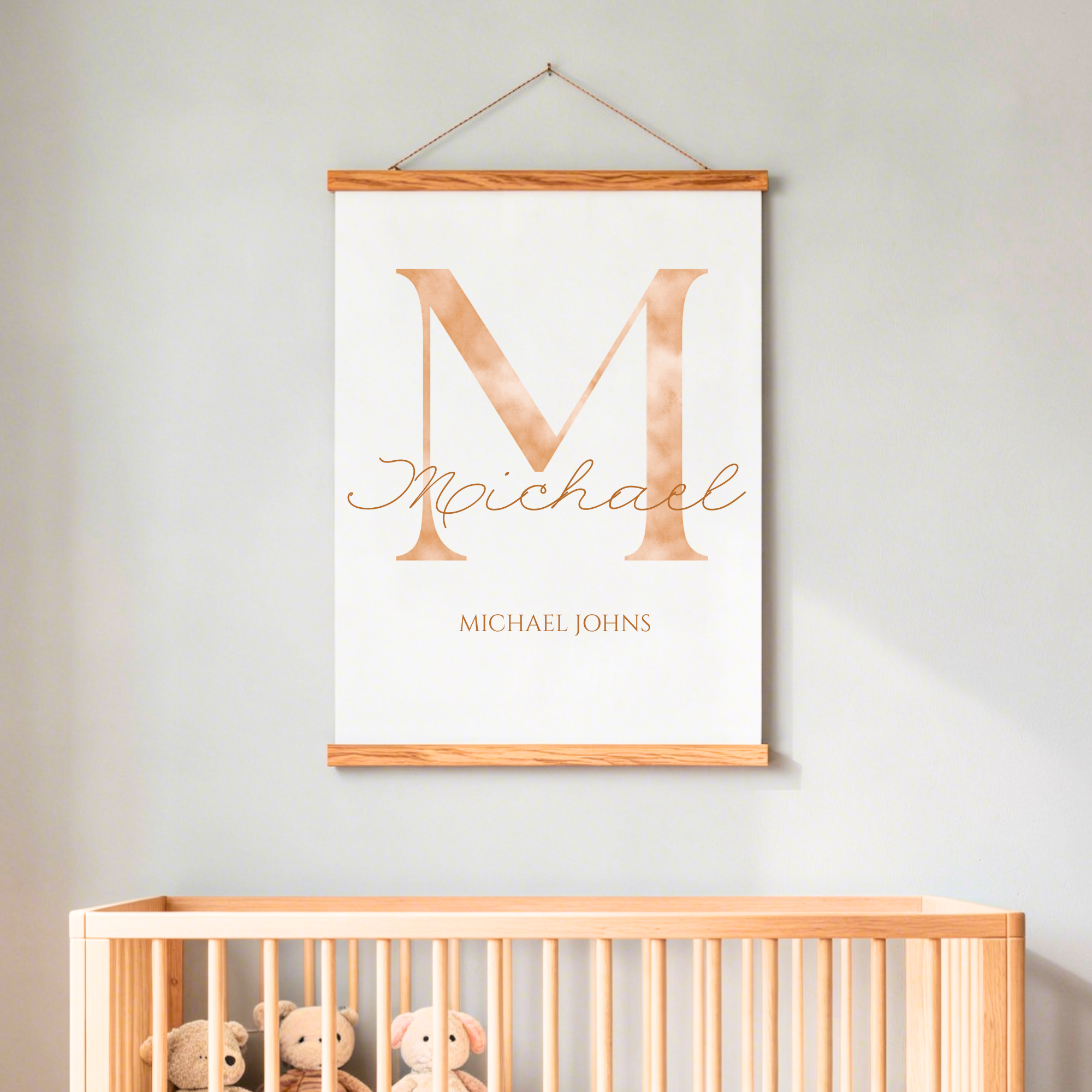 Watercolour Initial & Full Name | Custom Name Print