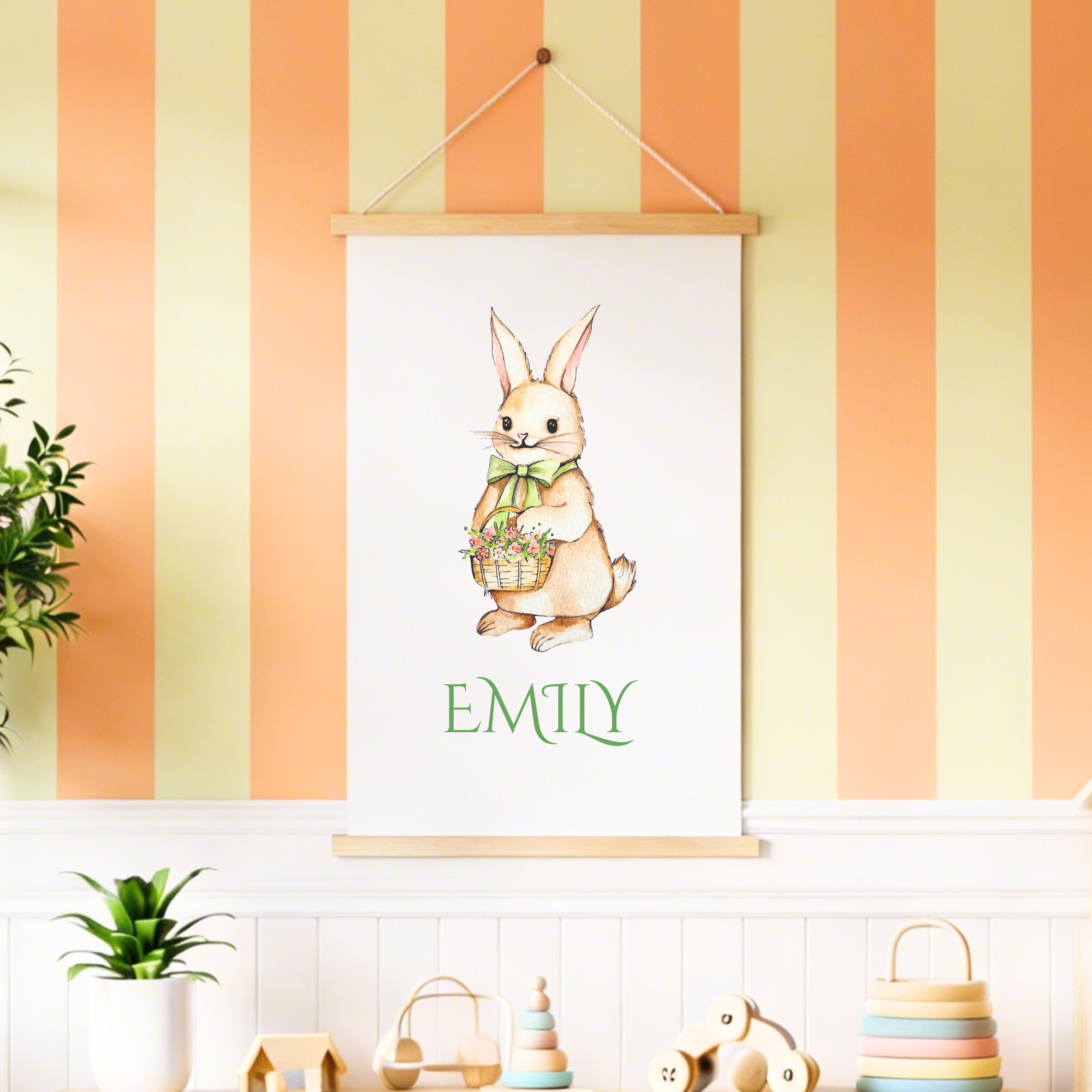 Bunny & Bow | Wall Art Print