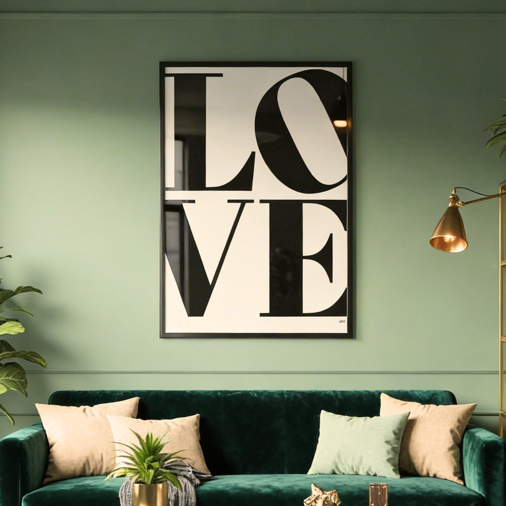 LOVE | Black & White Wall Poster