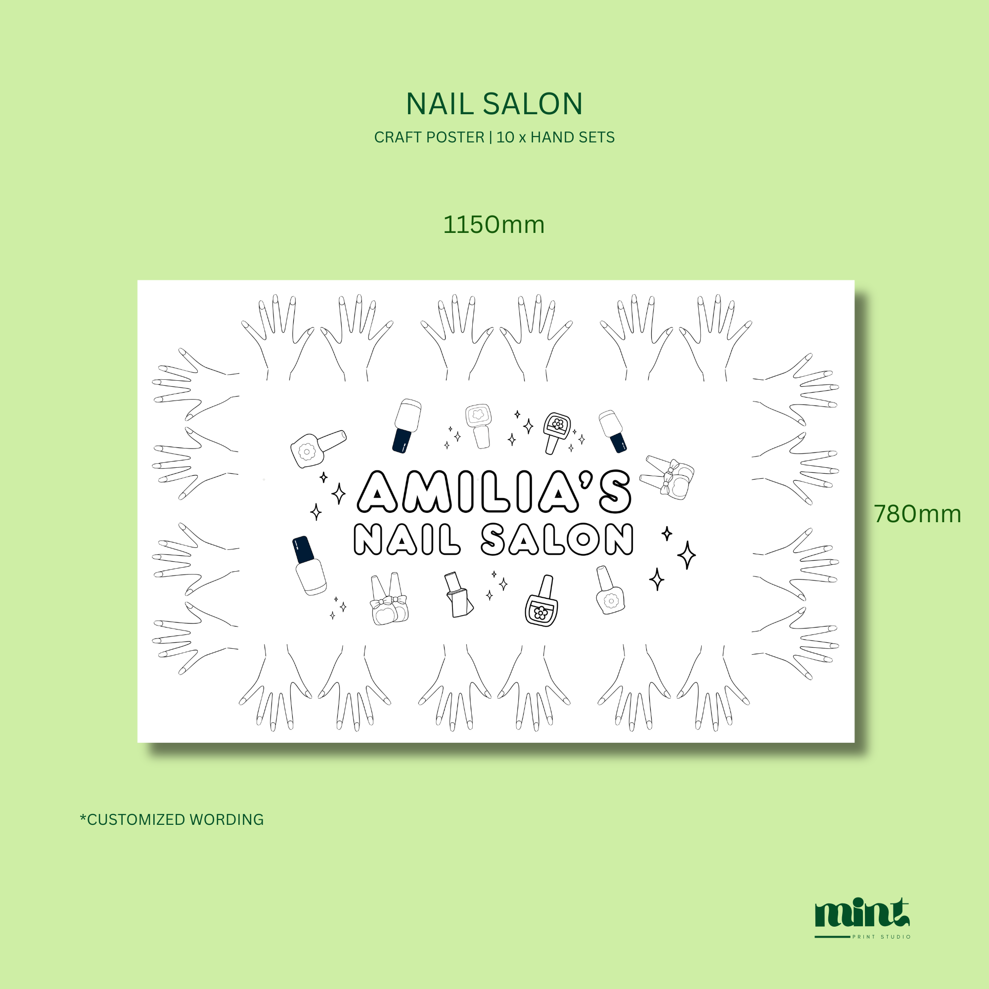 Nail Salon | Large Craft Print