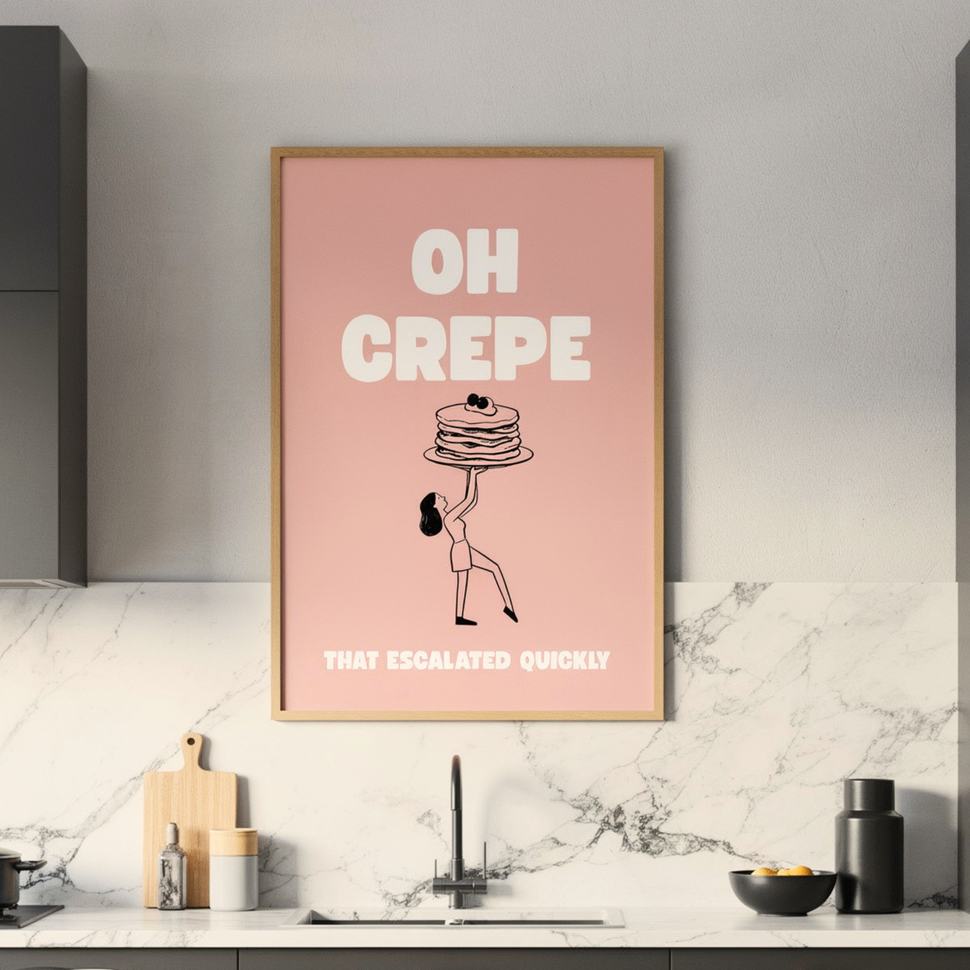 "Oh Crepe" | Kitchen Wall Poster