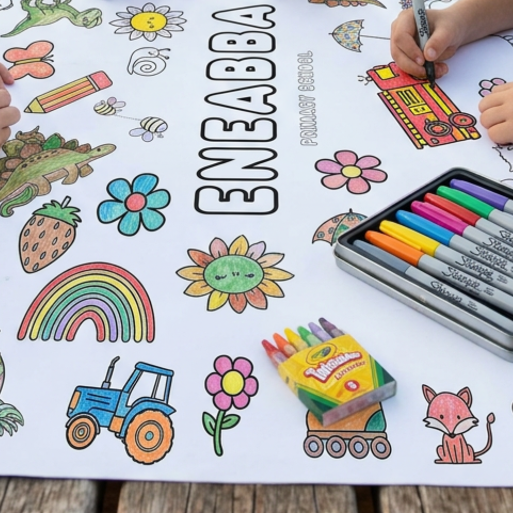 Custom School Large Colouring & Craft Print